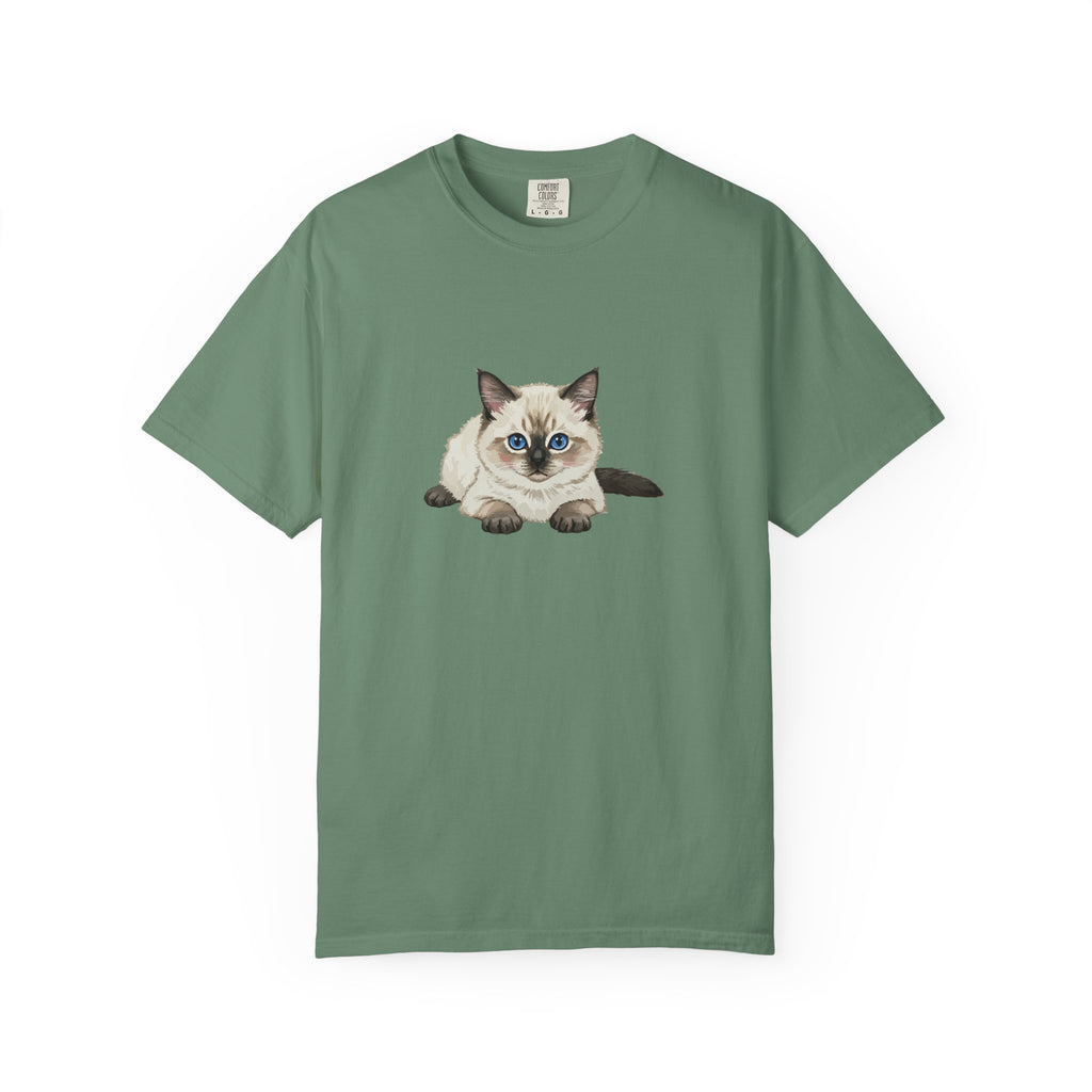 Cat Graphic T-Shirt — Cute Blue-Eyed Siamese Kitten Tee for Cat Lovers