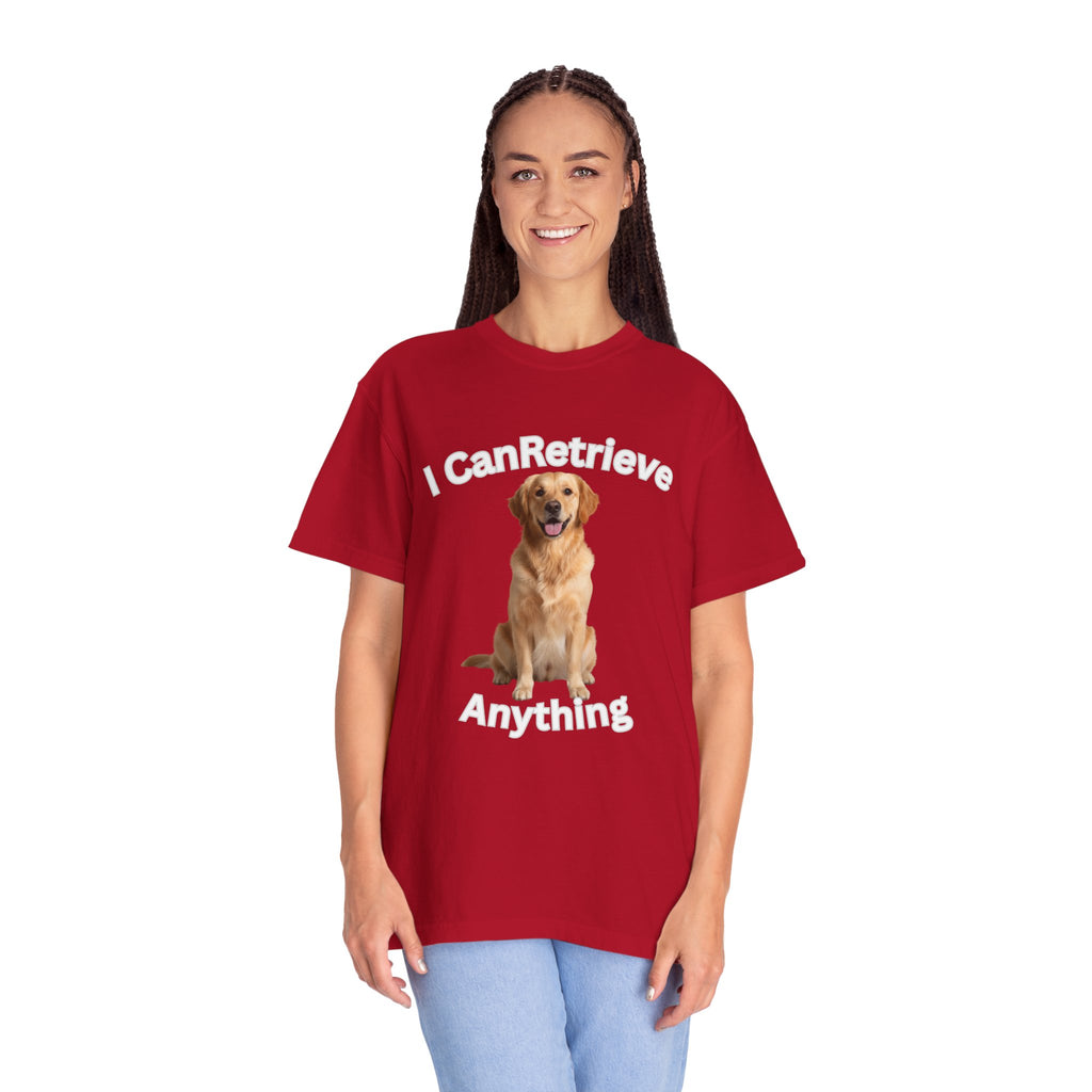 Golden Retriever Portrait T-Shirt — Realistic Dog Face Tee
