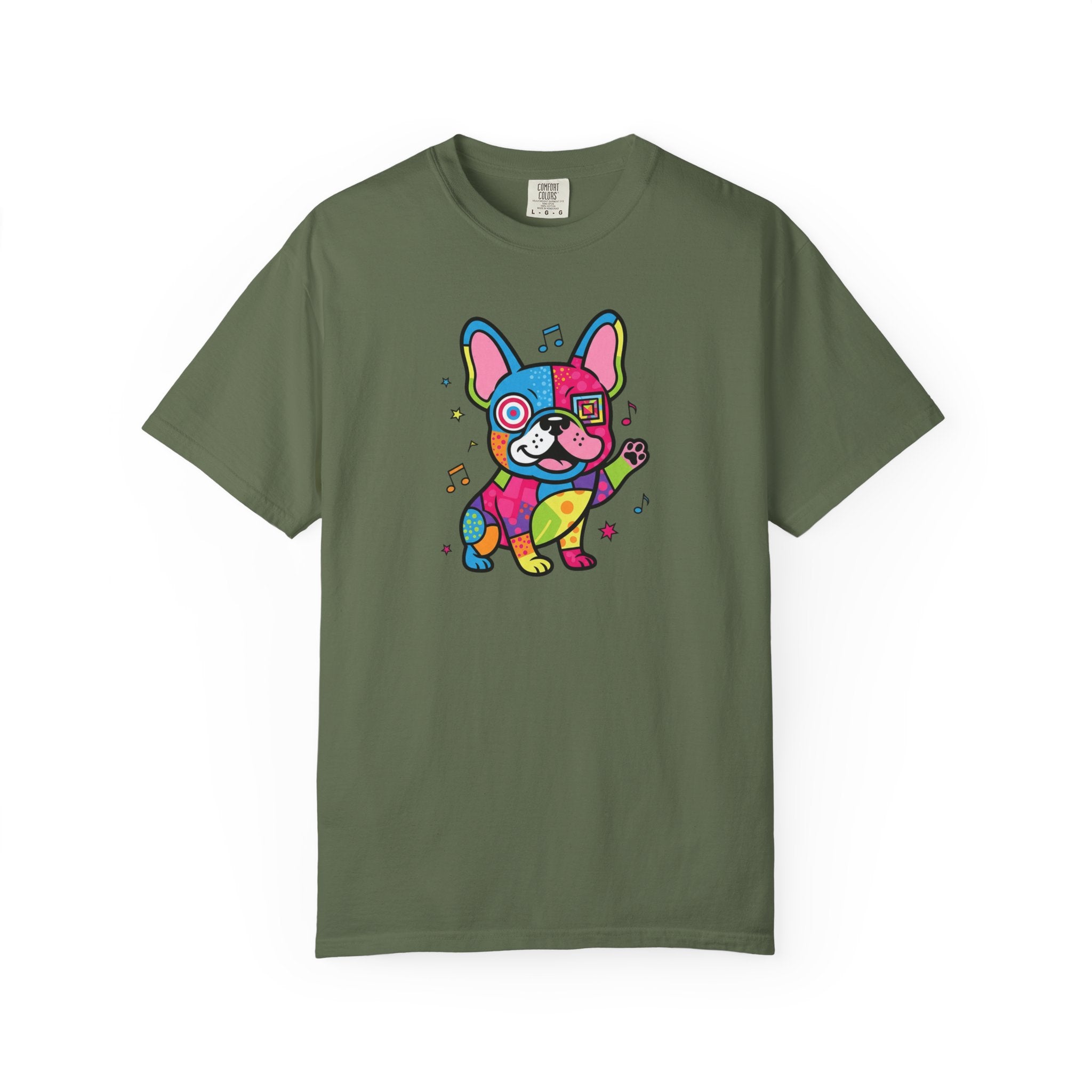 French Bulldog Pop Art T-Shirt — Colorful Cute Dog Graphic Tee
