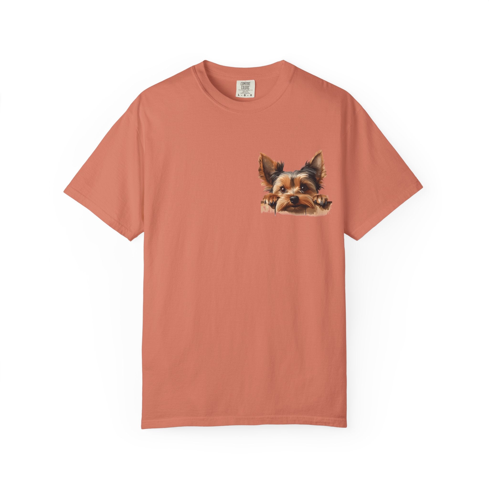 Yorkie Peeking T-Shirt — Cute Yorkshire Terrier Graphic Tee
