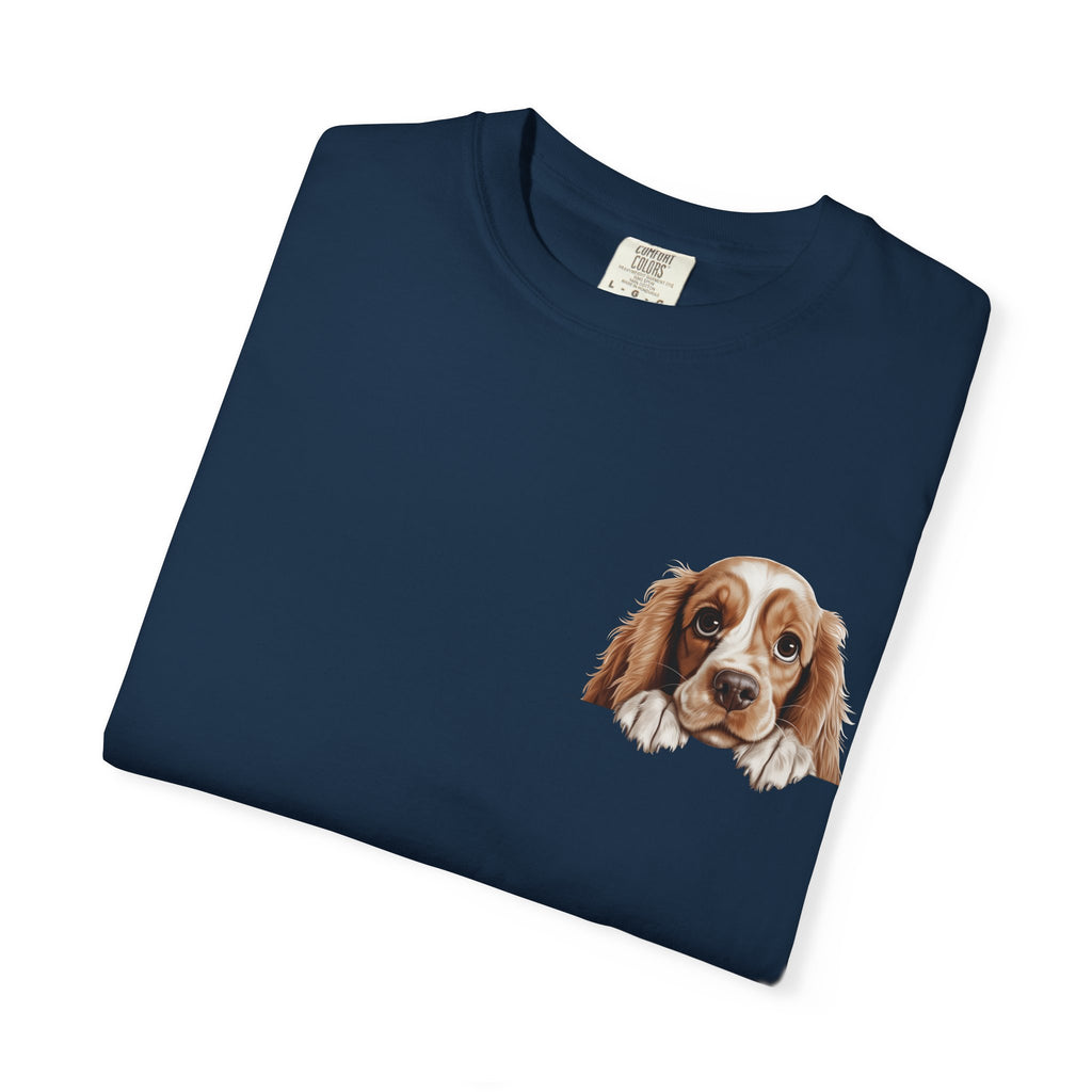 Basset Hound Pocket Tee — Cute Dog Face Graphic T-Shirt