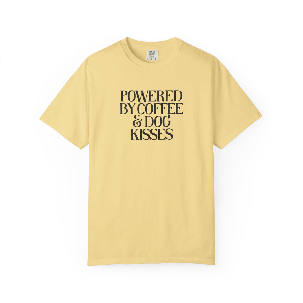 Powered by Coffee & Dog Kisses Graphic Tee