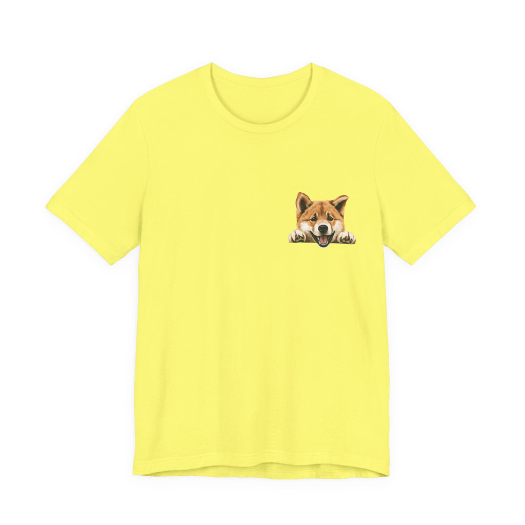 Shiba Inu Peek Pocket Tee – Cute Dog Graphic T-Shirt