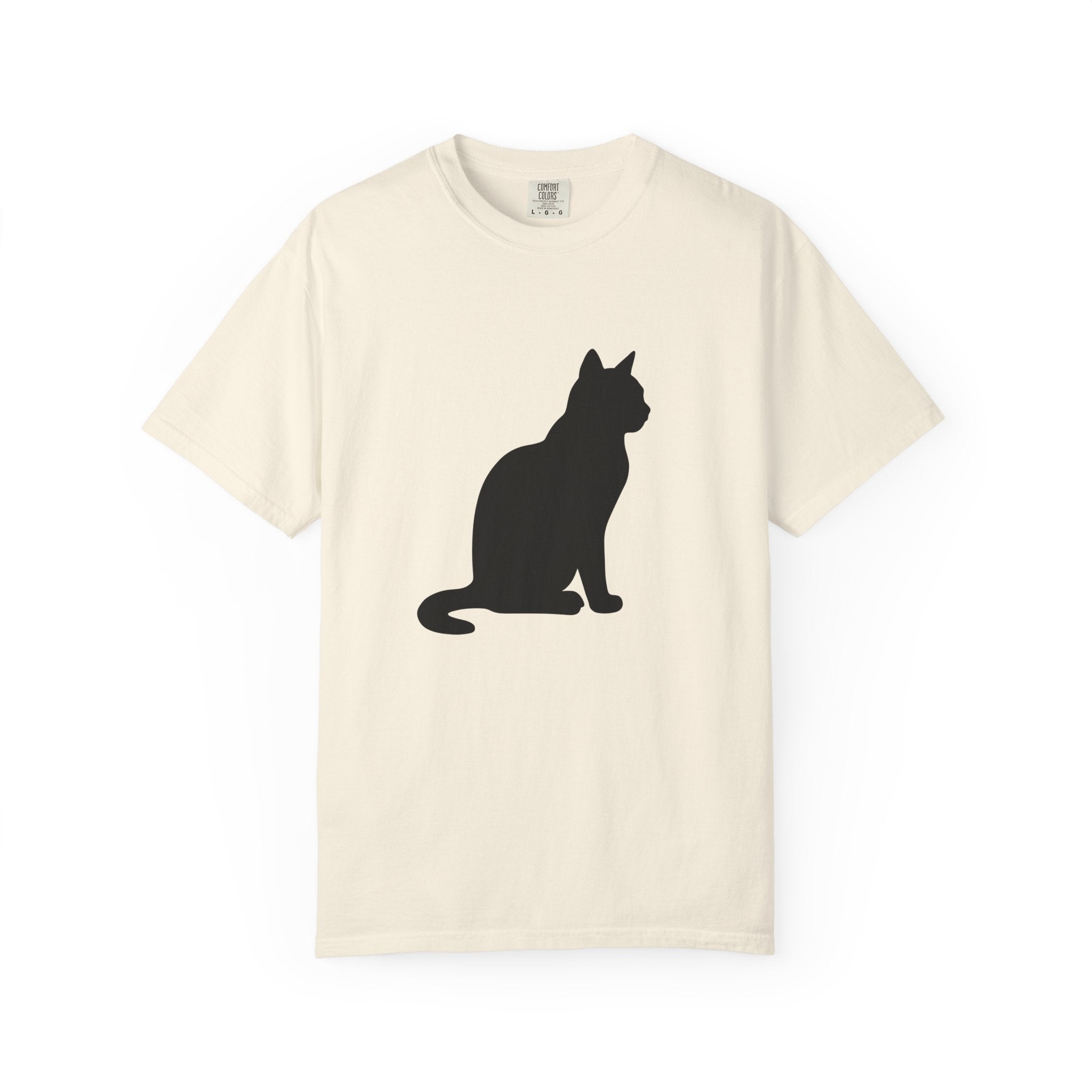 Cat Silhouette T‑Shirt — Minimal Black Kitty Graphic Tee