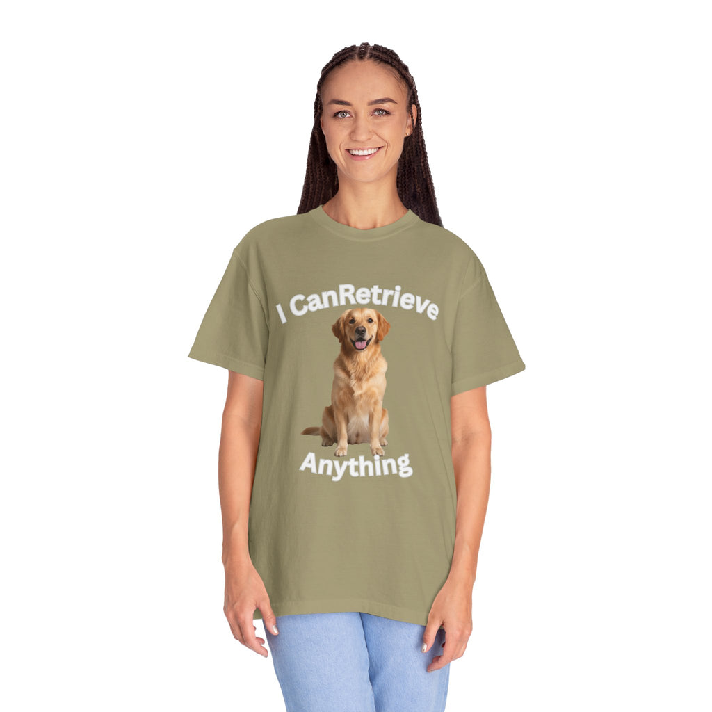 Golden Retriever Portrait T-Shirt — Realistic Dog Face Tee