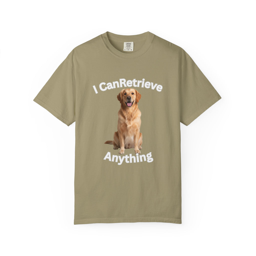 Golden Retriever Portrait T-Shirt — Realistic Dog Face Tee