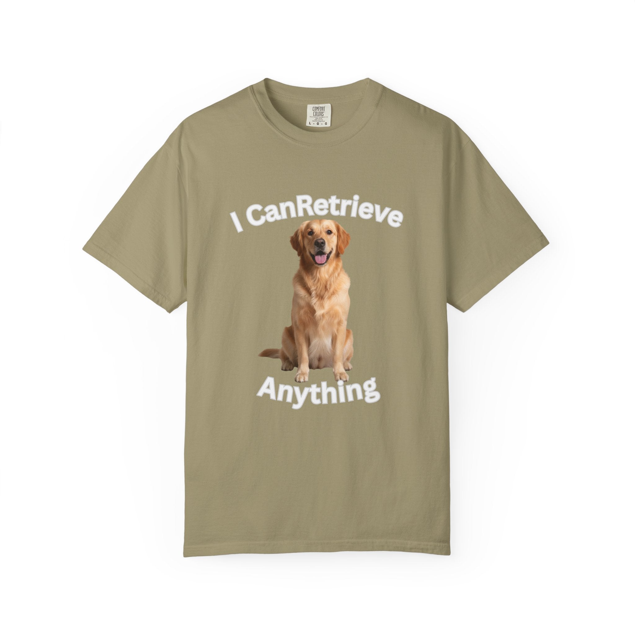 Golden Retriever Portrait T-Shirt — Realistic Dog Face Tee