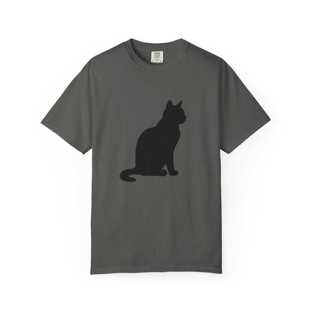 Cat Silhouette T‑Shirt — Minimal Black Kitty Graphic Tee