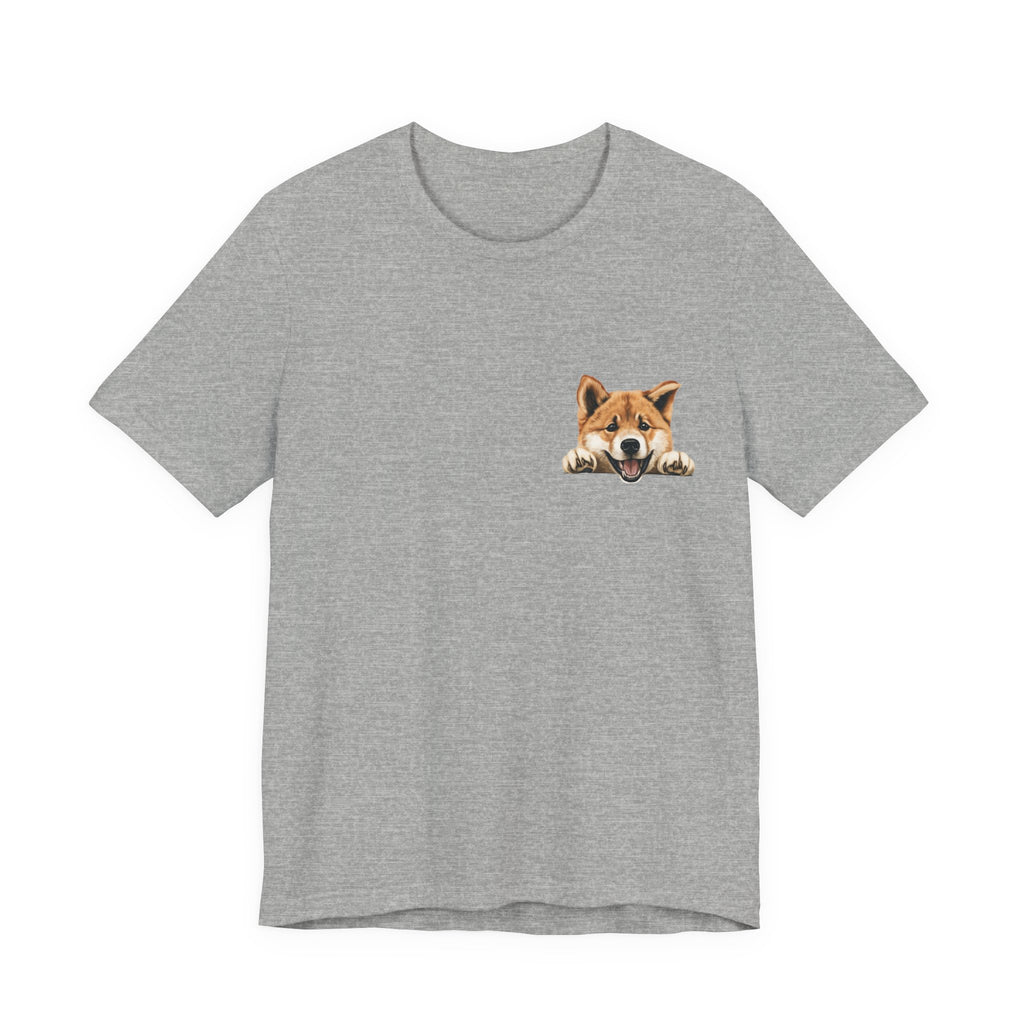 Shiba Inu Peek Pocket Tee – Cute Dog Graphic T-Shirt