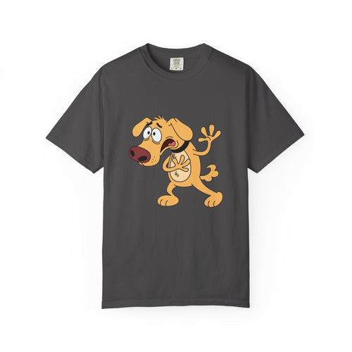 Cartoon Shocked Dog T-Shirt — Funny Animated Pup Graphic Tee