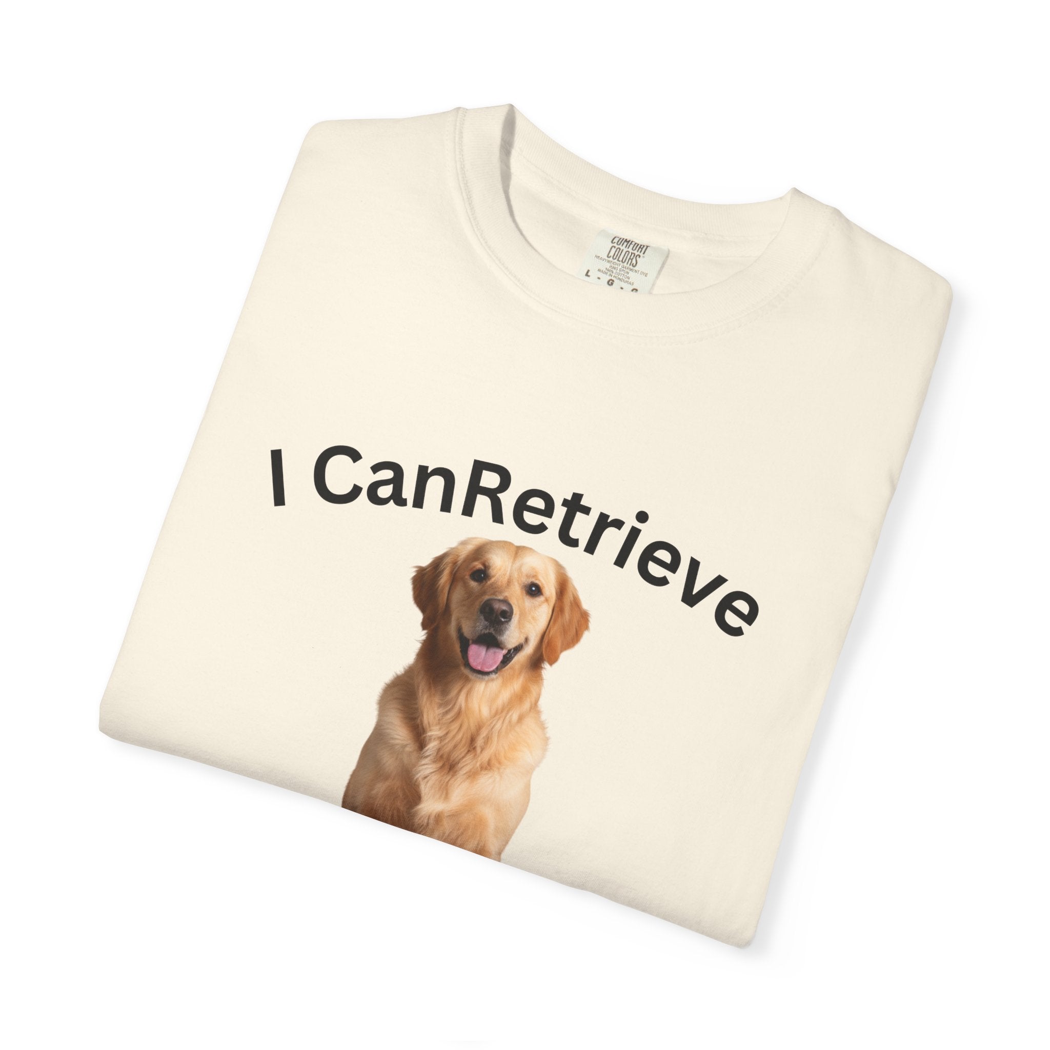 Golden Retriever Portrait T-Shirt — Realistic Dog Face Tee