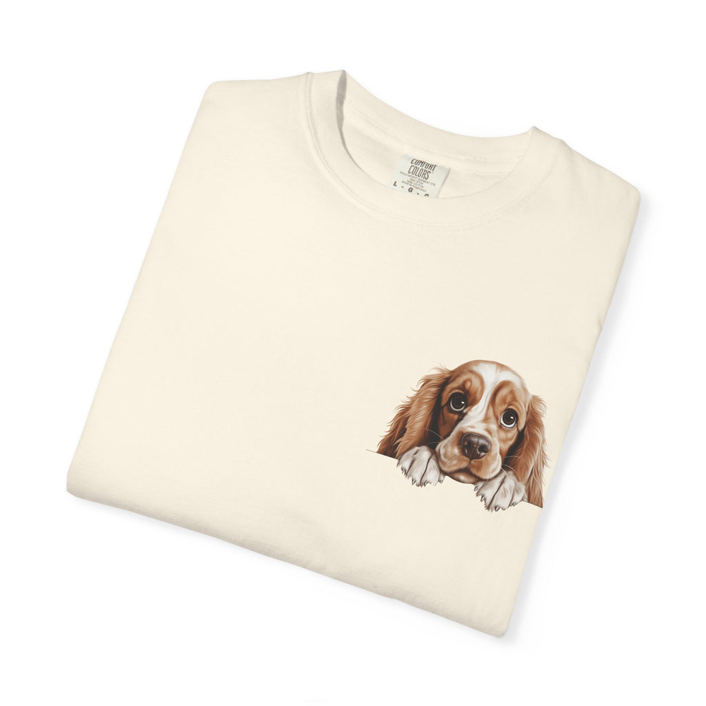 Basset Hound Pocket Tee — Cute Dog Face Graphic T-Shirt