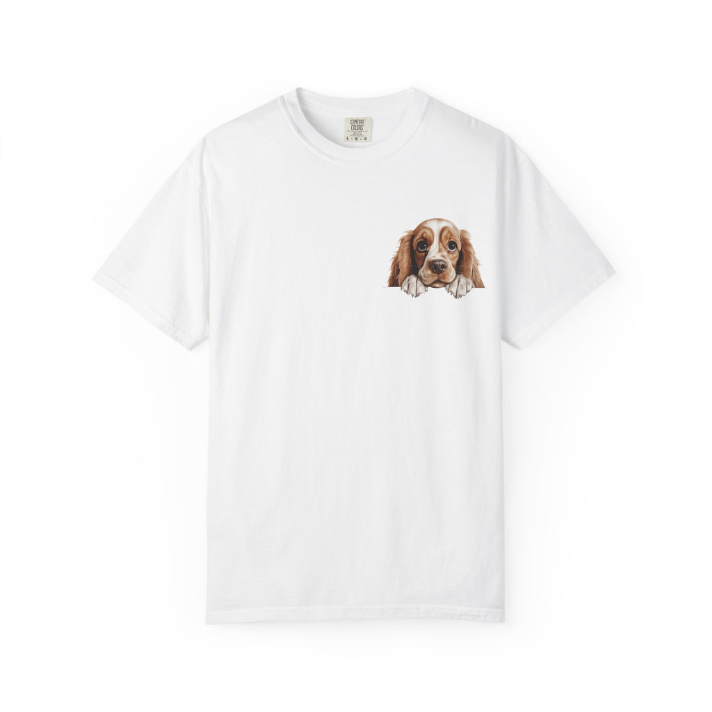 Basset Hound Pocket Tee — Cute Dog Face Graphic T-Shirt
