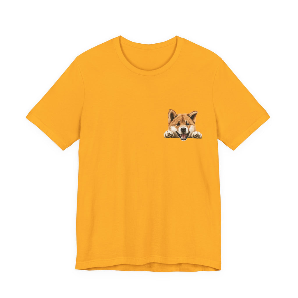 Shiba Inu Peek Pocket Tee – Cute Dog Graphic T-Shirt
