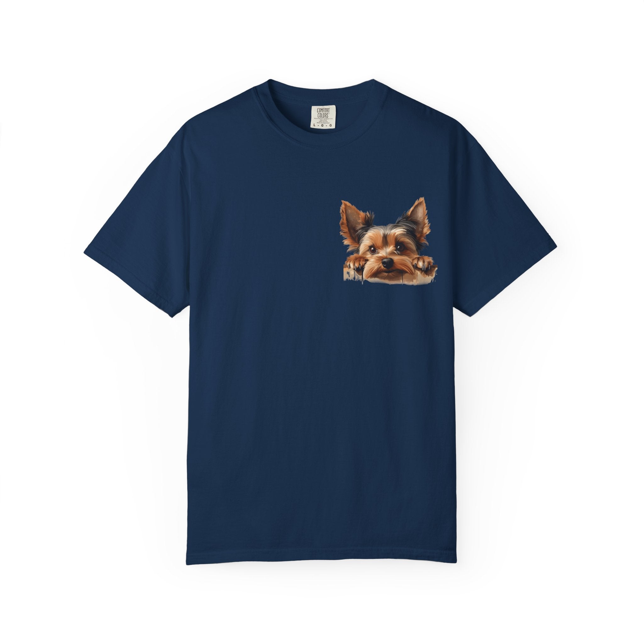 Yorkie Peeking T-Shirt — Cute Yorkshire Terrier Graphic Tee