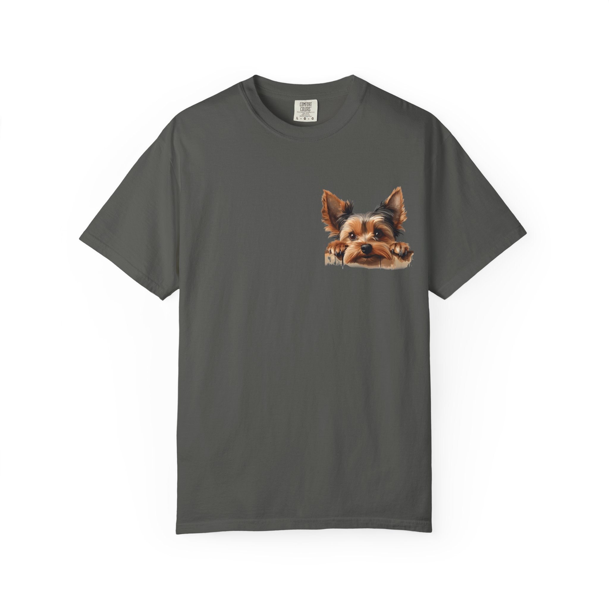 Yorkie Peeking T-Shirt — Cute Yorkshire Terrier Graphic Tee