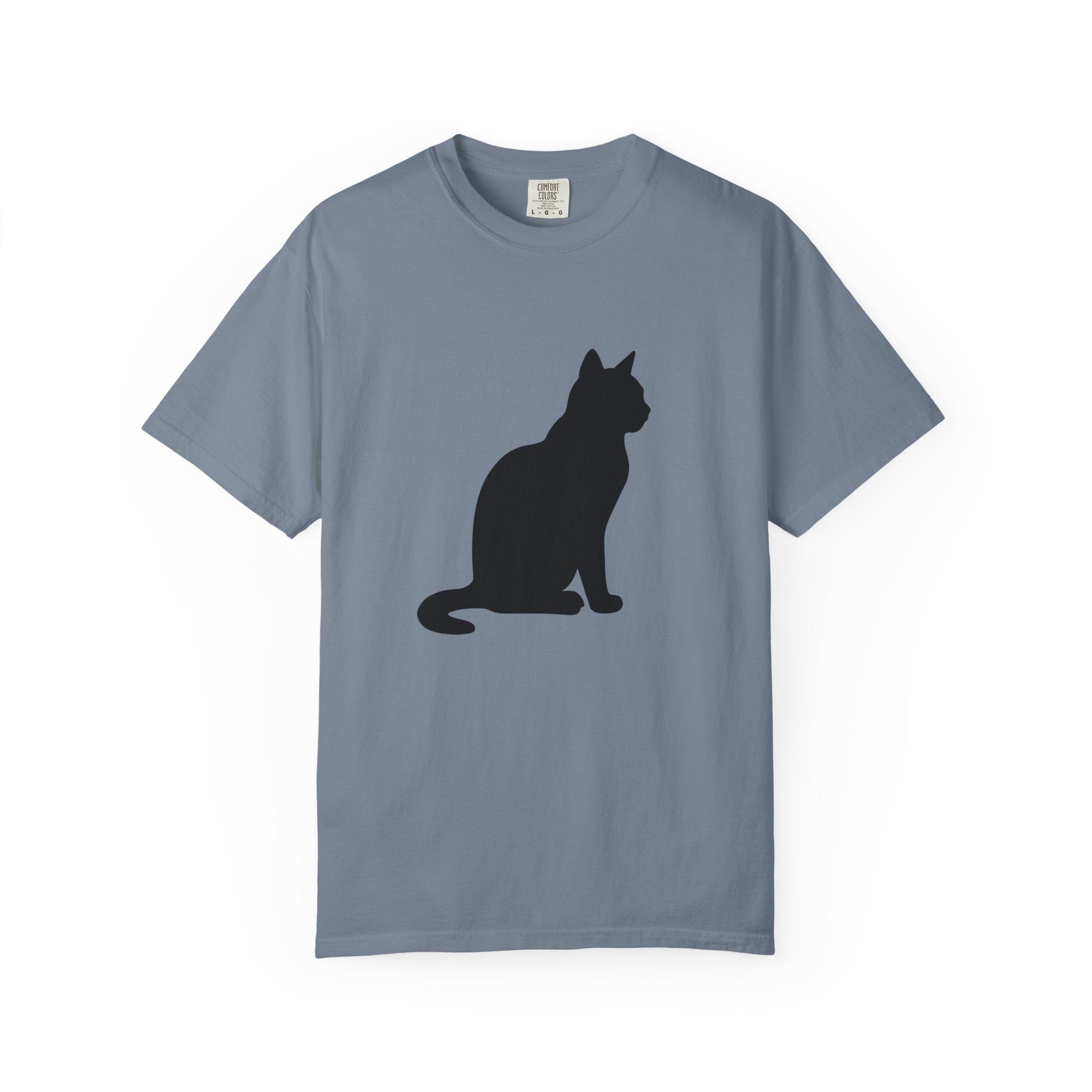 Cat Silhouette T‑Shirt — Minimal Black Kitty Graphic Tee