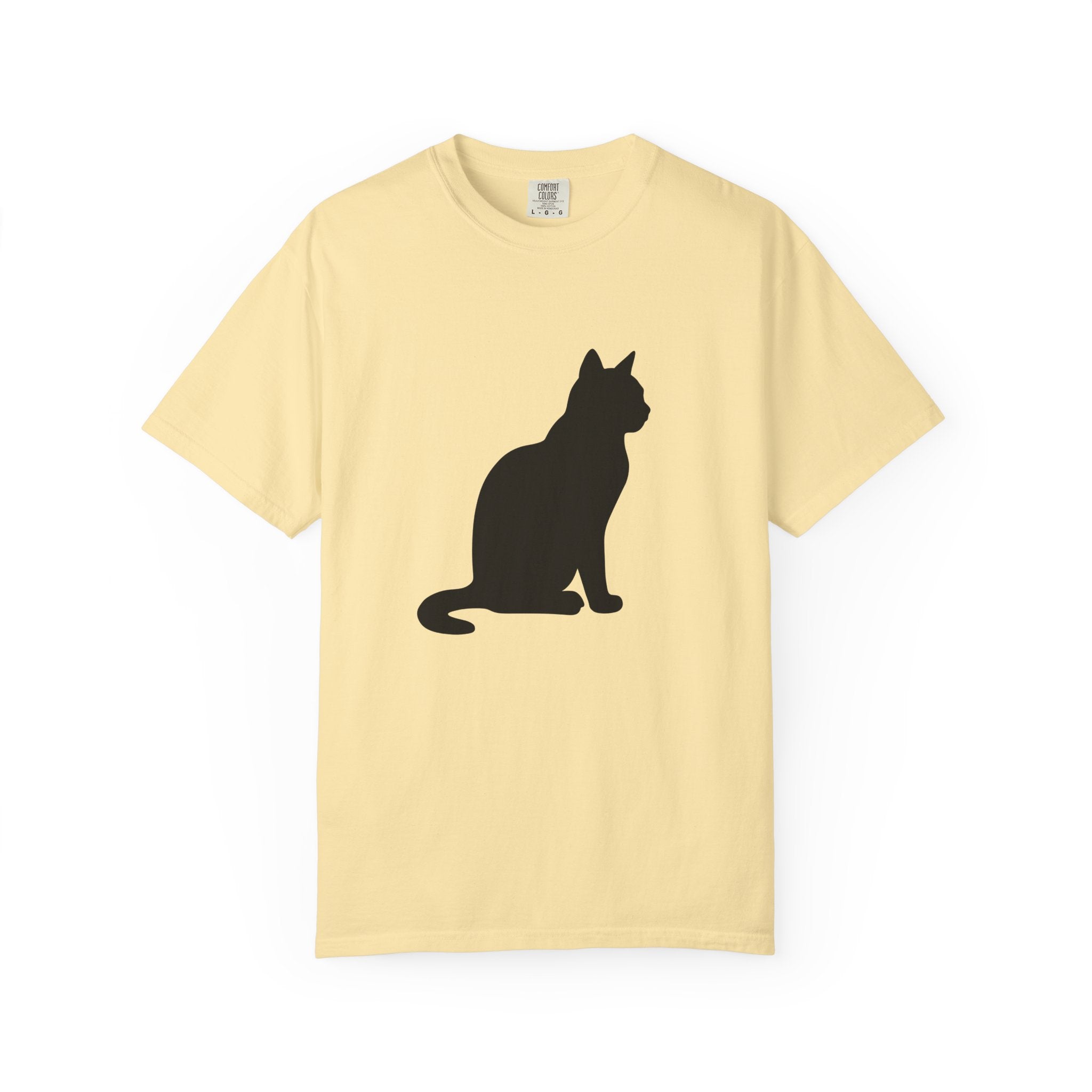 Cat Silhouette T‑Shirt — Minimal Black Kitty Graphic Tee