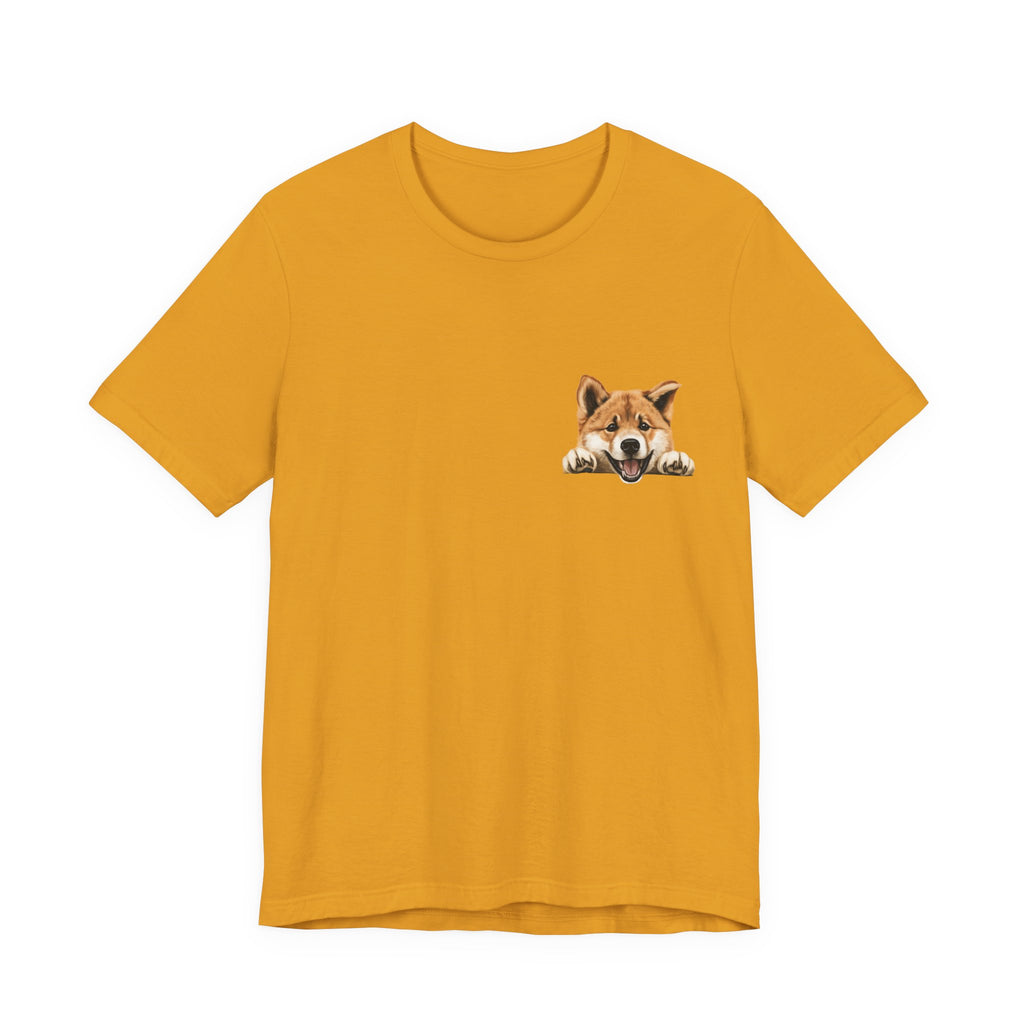 Shiba Inu Peek Pocket Tee – Cute Dog Graphic T-Shirt