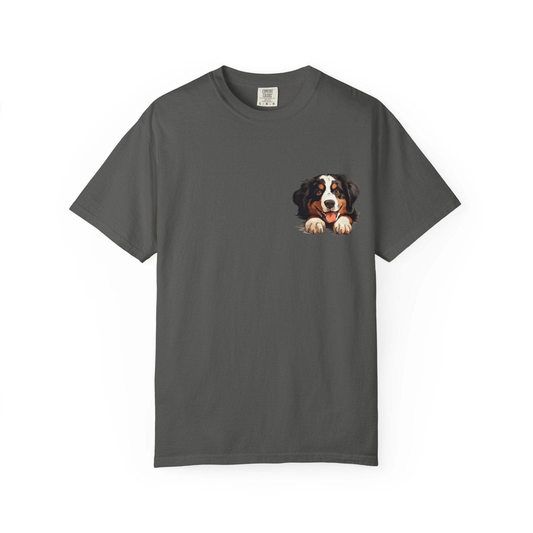 Bernese Mountain Dog Pocket Tee — Cute Puppy Graphic T-Shirt