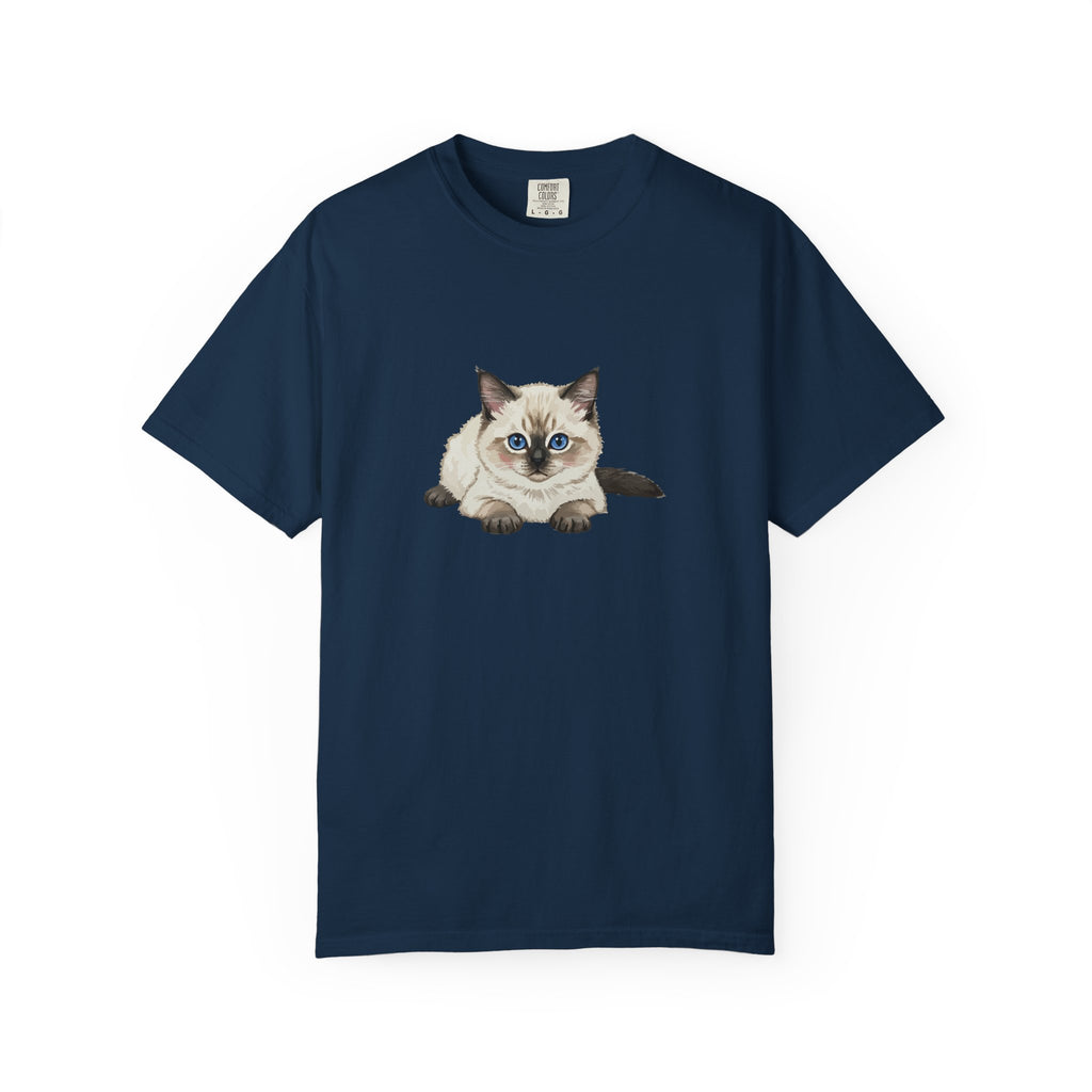 Cat Graphic T-Shirt — Cute Blue-Eyed Siamese Kitten Tee for Cat Lovers