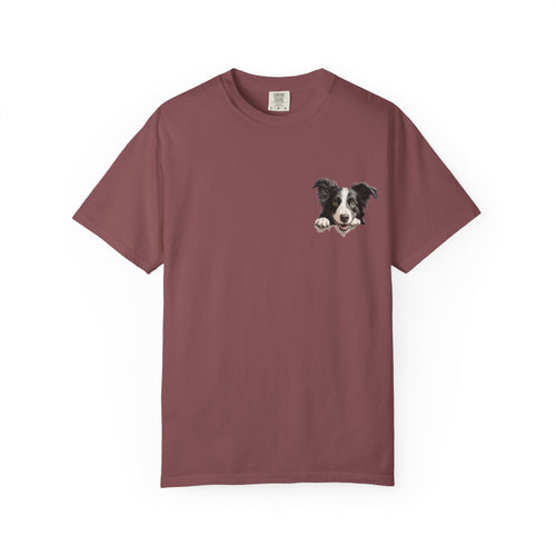 Border Collie Portrait T-Shirt - Cute Dog Face Tee for Pet Lovers