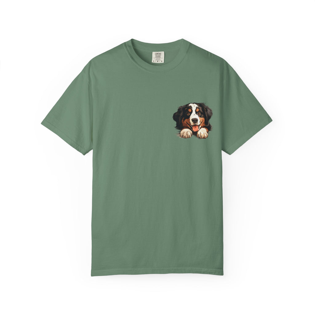 Bernese Mountain Dog Pocket Tee — Cute Puppy Graphic T-Shirt
