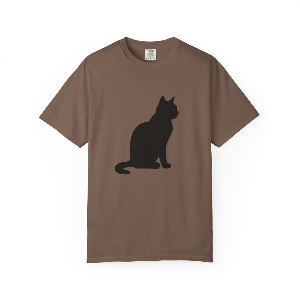 Cat Silhouette T‑Shirt — Minimal Black Kitty Graphic Tee