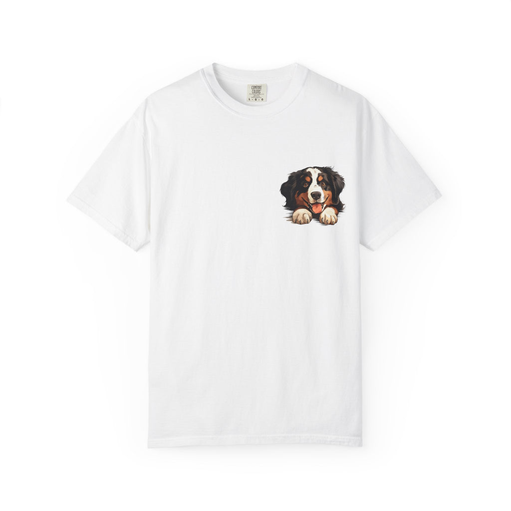 Bernese Mountain Dog Pocket Tee — Cute Puppy Graphic T-Shirt