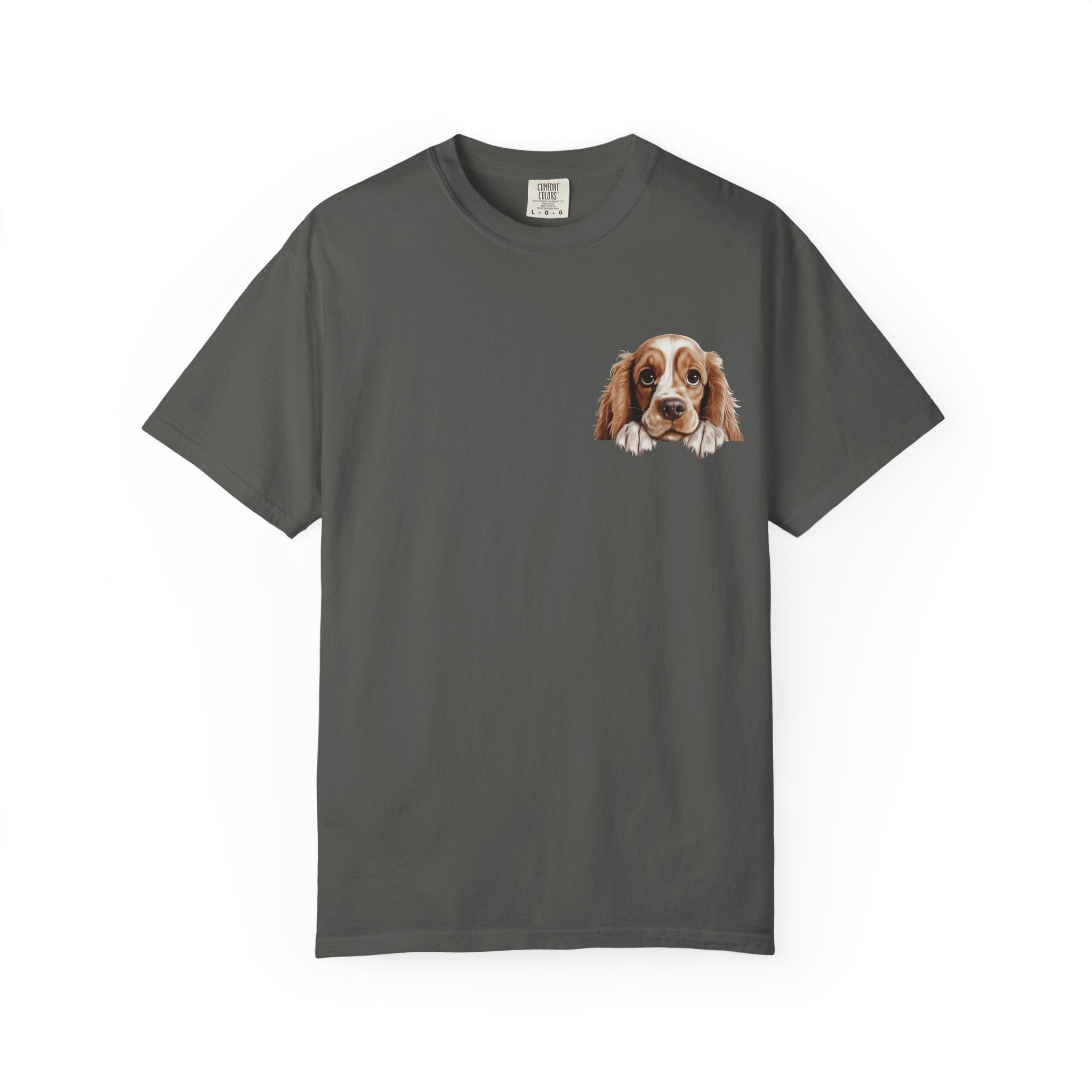 Basset Hound Pocket Tee — Cute Dog Face Graphic T-Shirt