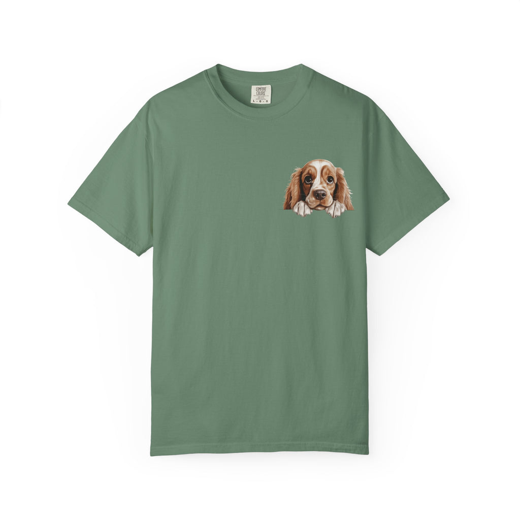 Basset Hound Pocket Tee — Cute Dog Face Graphic T-Shirt