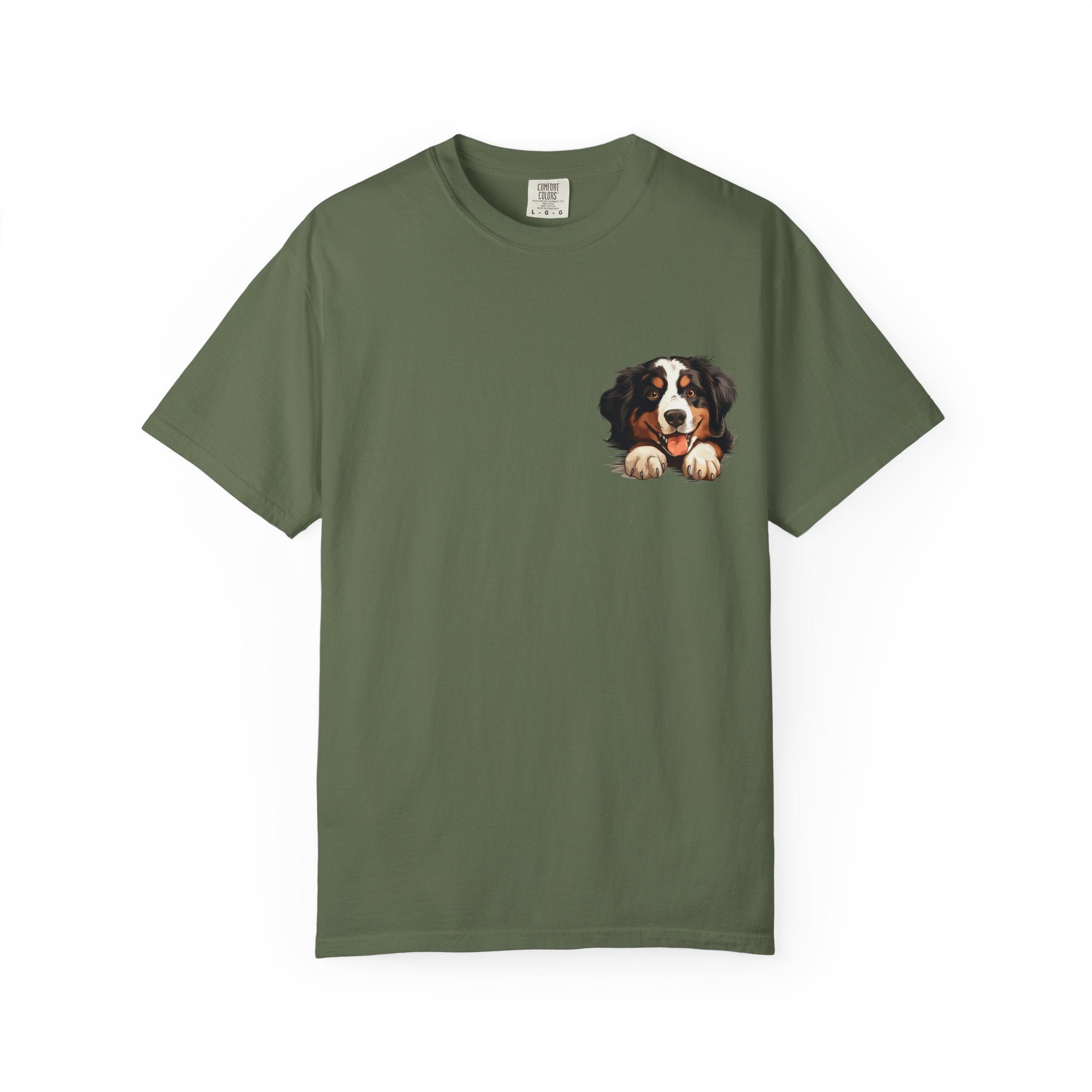 Bernese Mountain Dog Pocket Tee — Cute Puppy Graphic T-Shirt