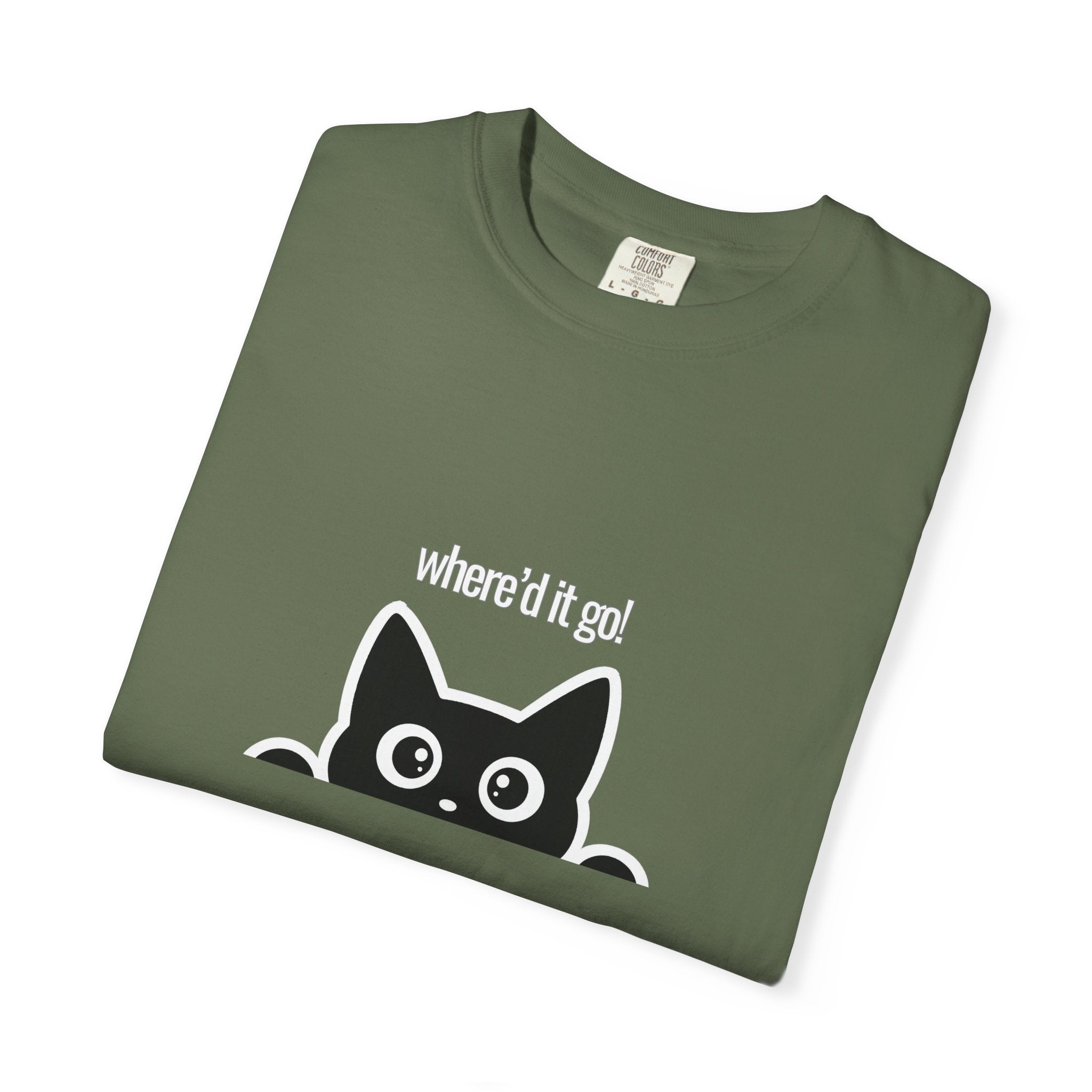 Where'd It Go? Peeking Cat T-Shirt