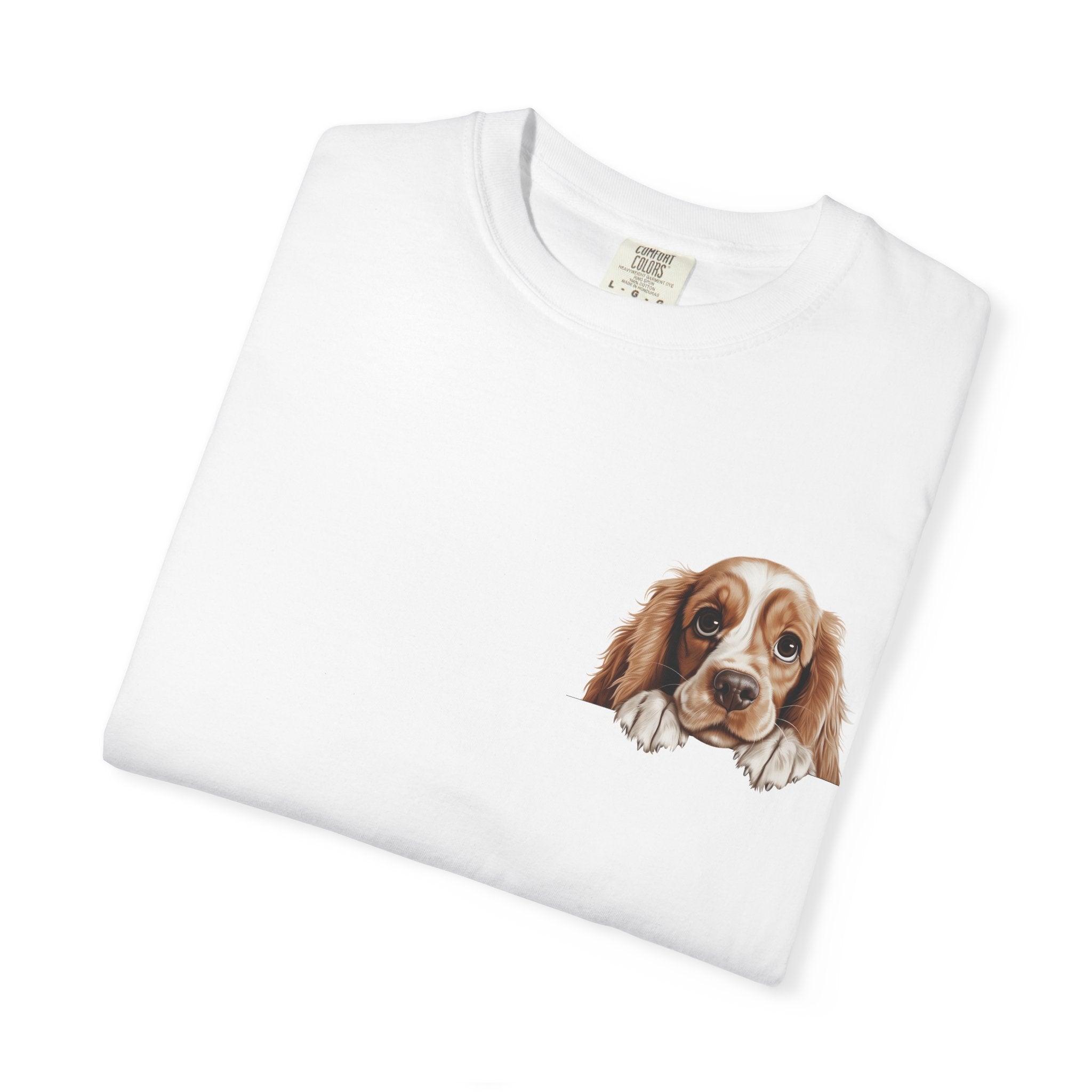 Basset Hound Pocket Tee — Cute Dog Face Graphic T-Shirt