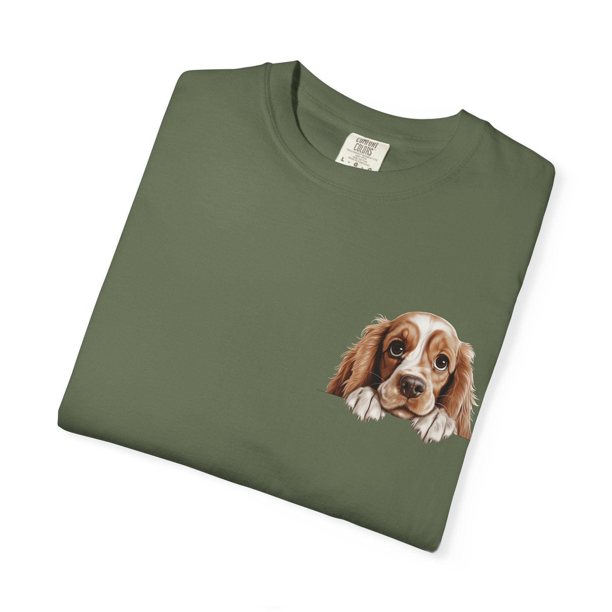 Basset Hound Pocket Tee — Cute Dog Face Graphic T-Shirt