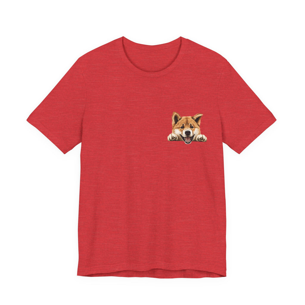 Shiba Inu Peek Pocket Tee – Cute Dog Graphic T-Shirt