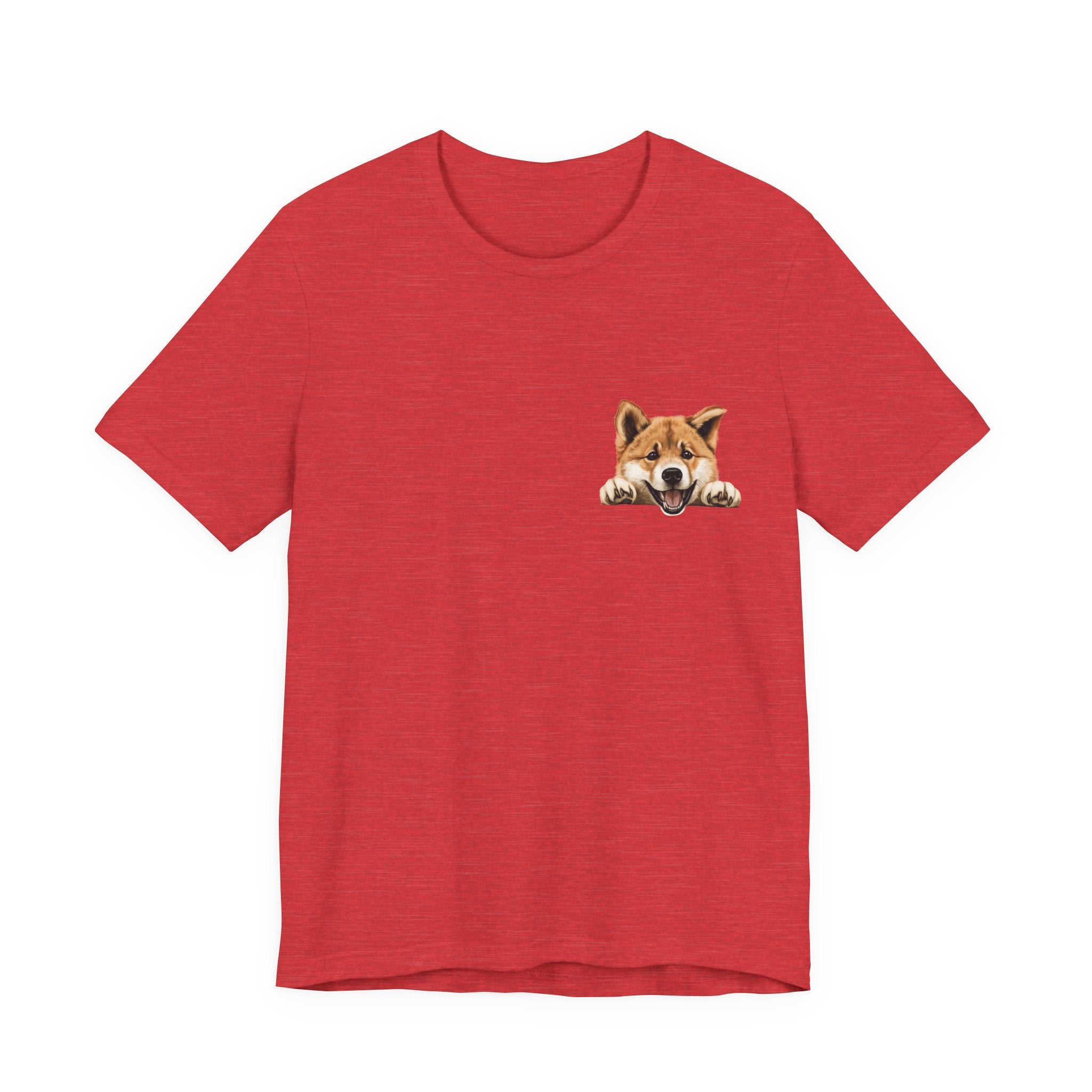 Shiba Inu Peek Pocket Tee – Cute Dog Graphic T-Shirt
