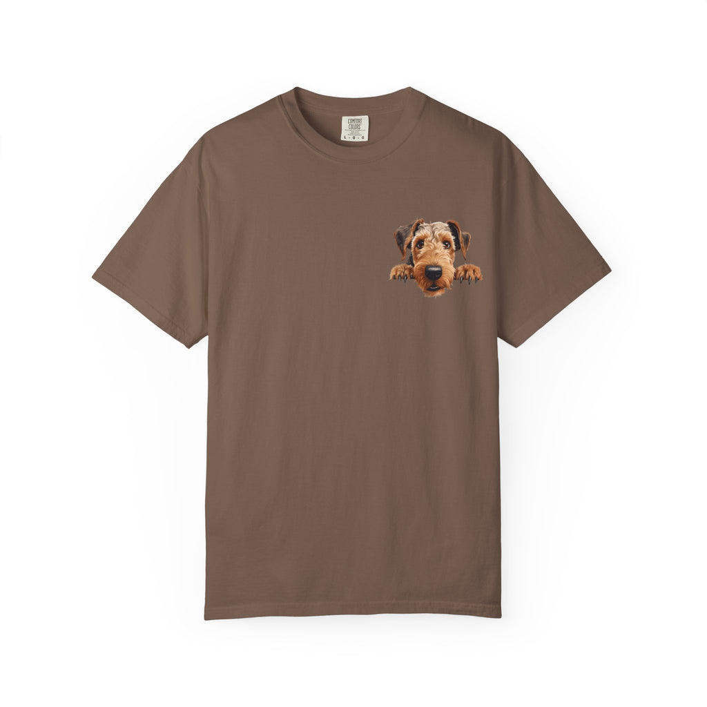 Peekaboo Airedale Dog T‑Shirt — Cute Puppy Graphic Tee