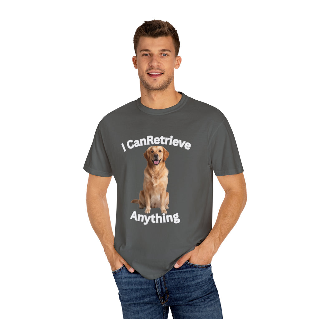 Golden Retriever Portrait T-Shirt — Realistic Dog Face Tee