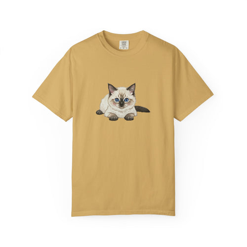 Cat Graphic T-Shirt — Cute Blue-Eyed Siamese Kitten Tee for Cat Lovers