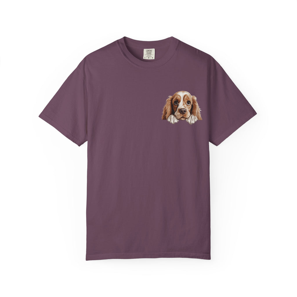 Basset Hound Pocket Tee — Cute Dog Face Graphic T-Shirt