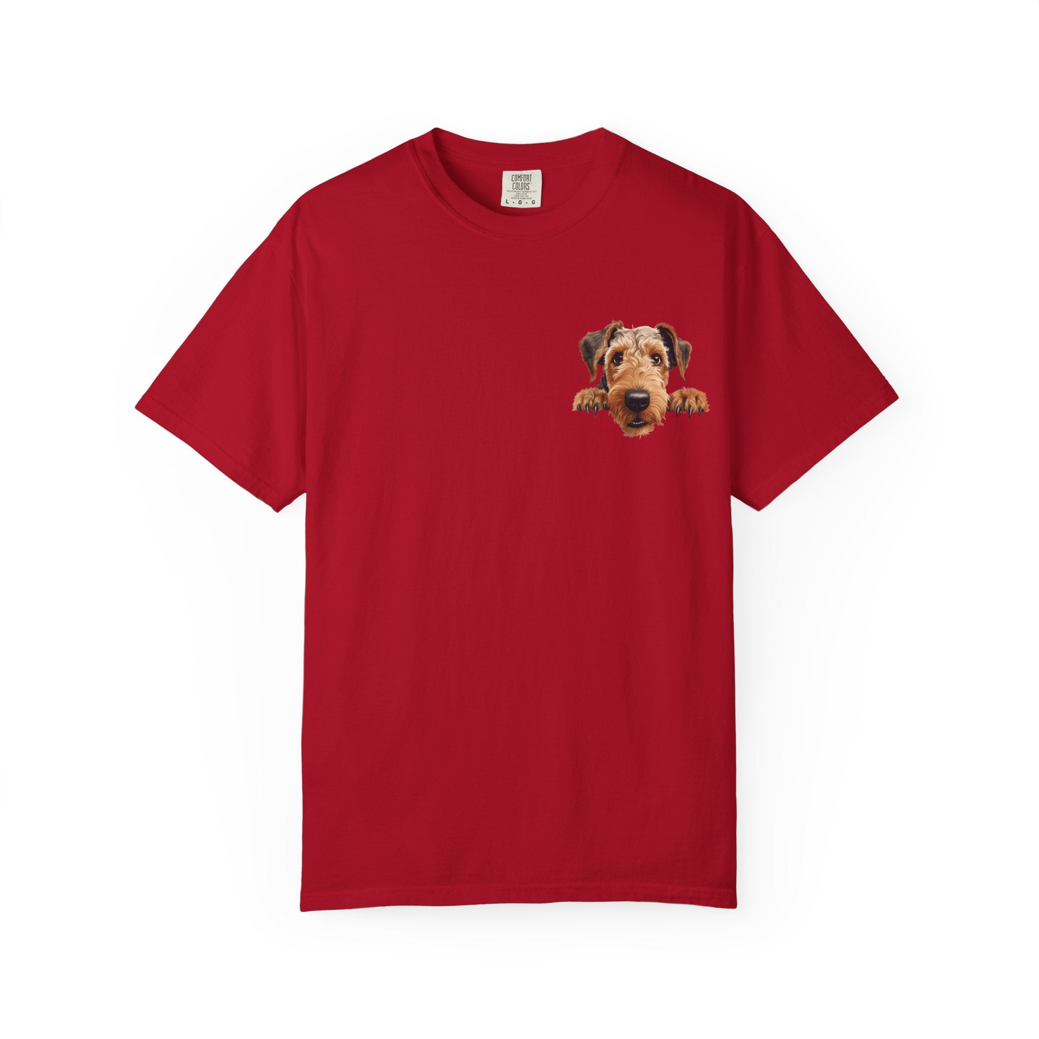 Peekaboo Airedale Dog T‑Shirt — Cute Puppy Graphic Tee