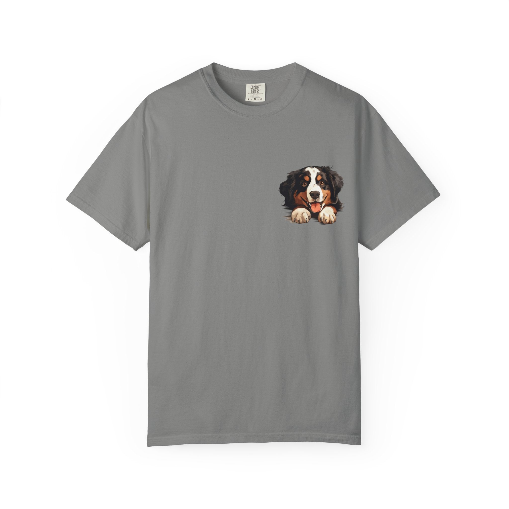 Bernese Mountain Dog Pocket Tee — Cute Puppy Graphic T-Shirt