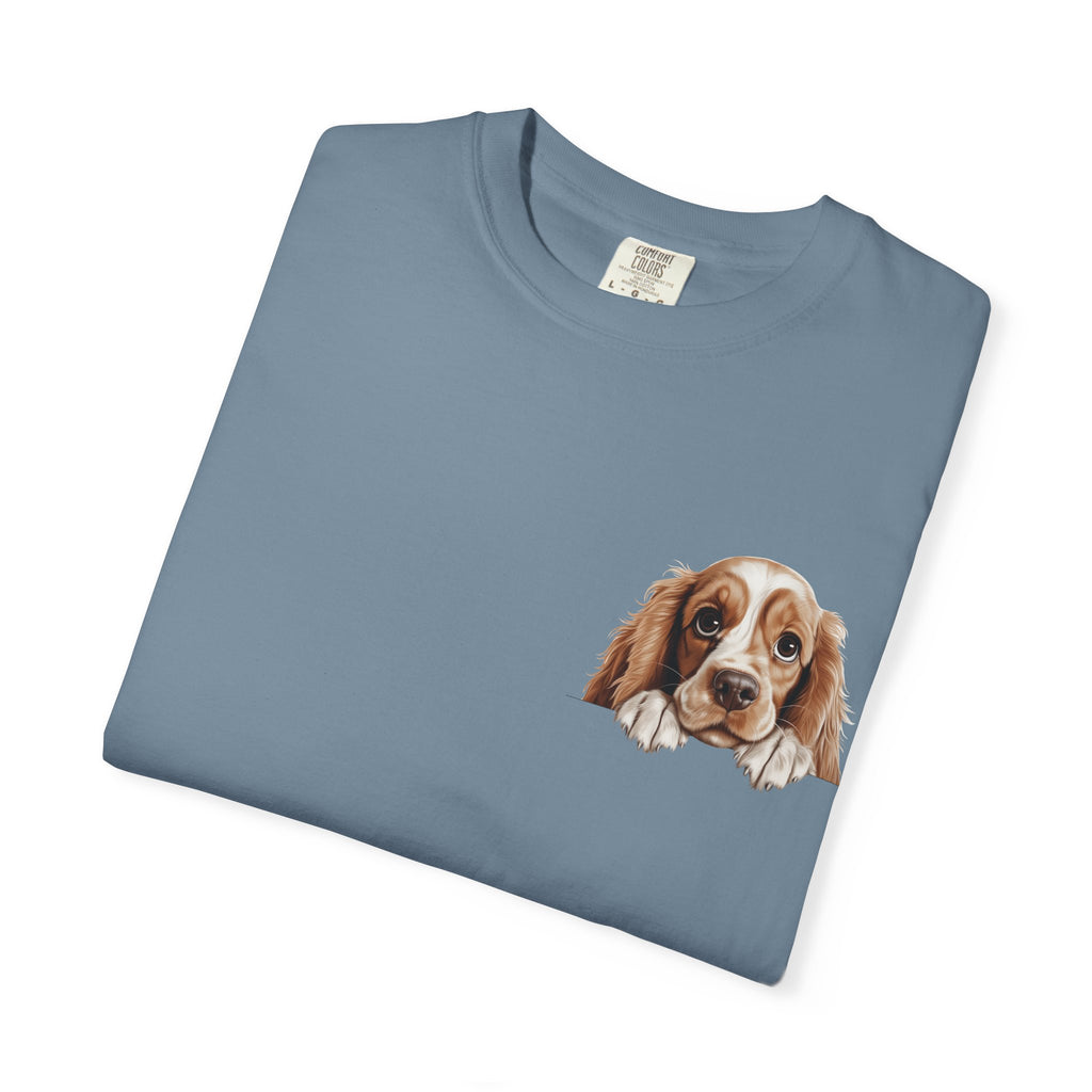 Basset Hound Pocket Tee — Cute Dog Face Graphic T-Shirt