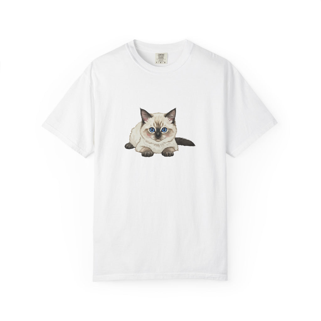 Cat Graphic T-Shirt — Cute Blue-Eyed Siamese Kitten Tee for Cat Lovers