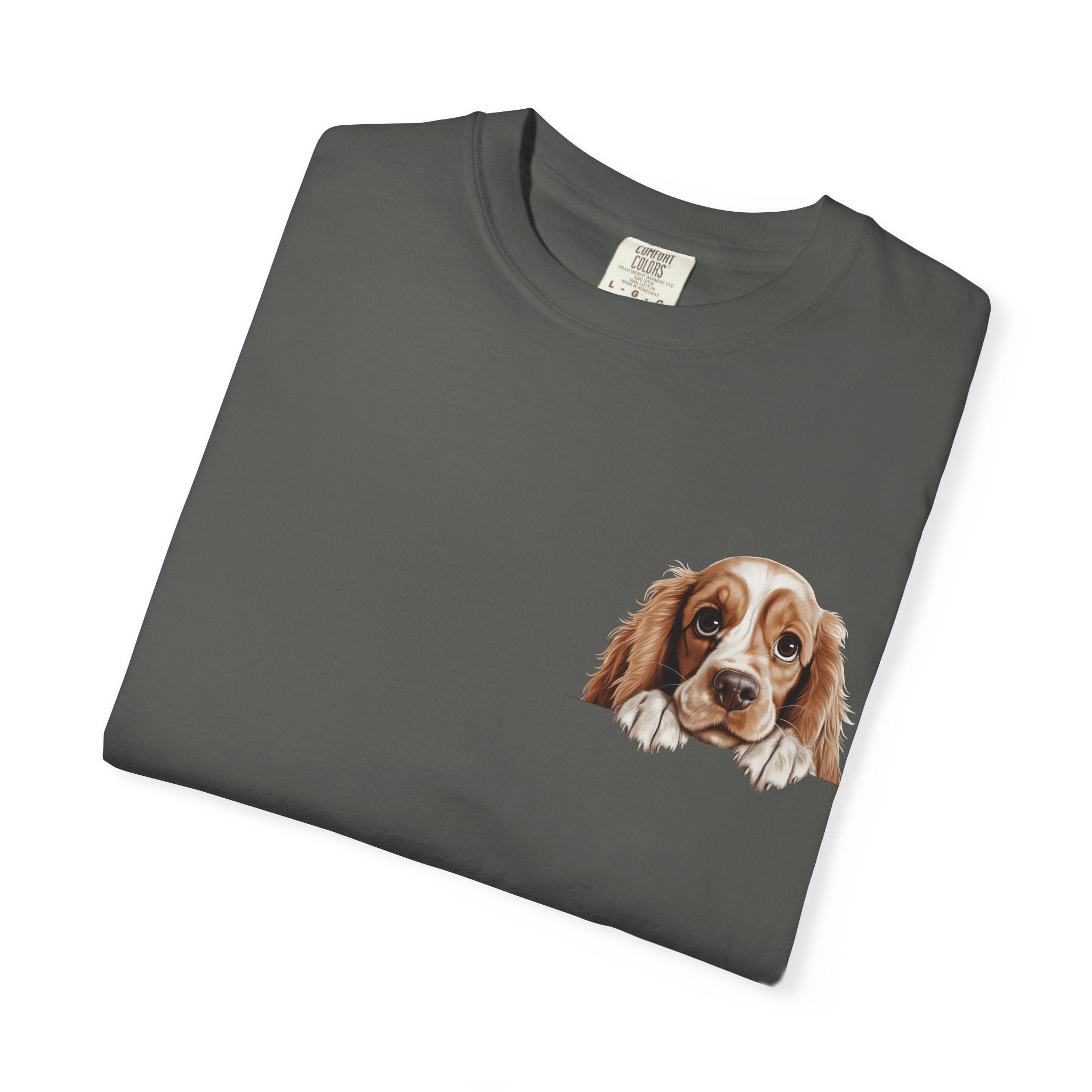 Basset Hound Pocket Tee — Cute Dog Face Graphic T-Shirt