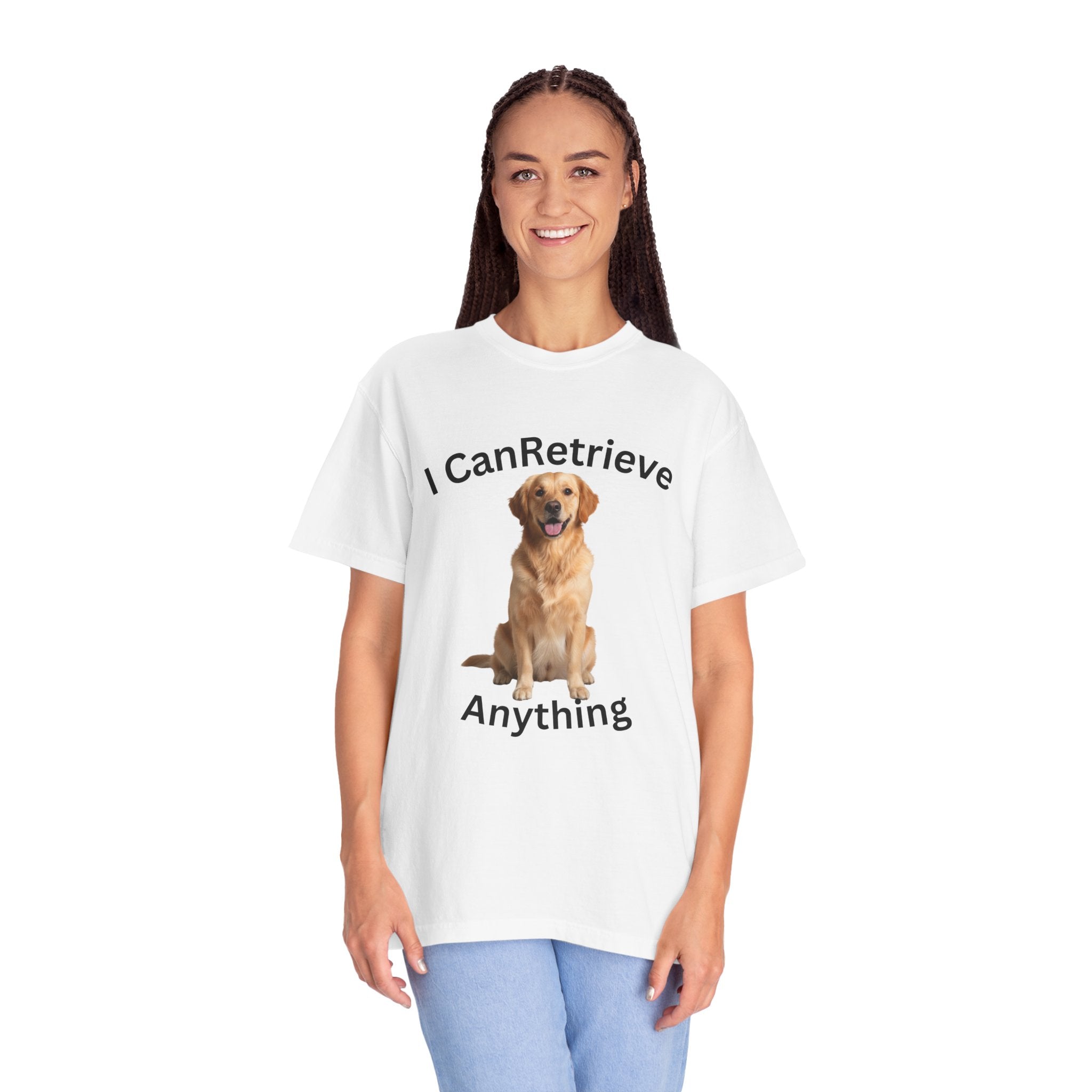 Golden Retriever Portrait T-Shirt — Realistic Dog Face Tee