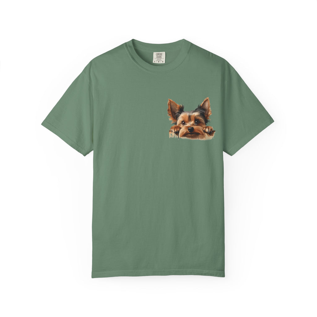 Yorkie Peeking T-Shirt — Cute Yorkshire Terrier Graphic Tee