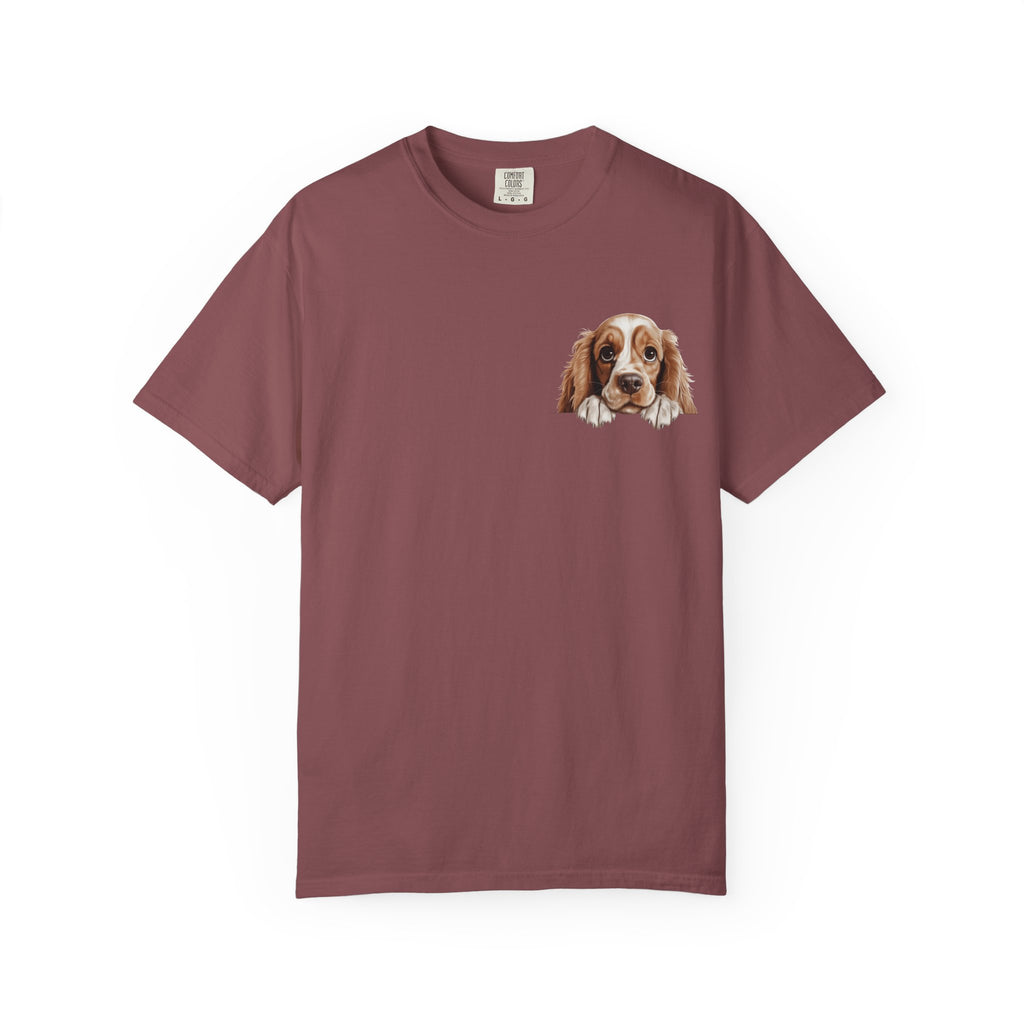 Basset Hound Pocket Tee — Cute Dog Face Graphic T-Shirt