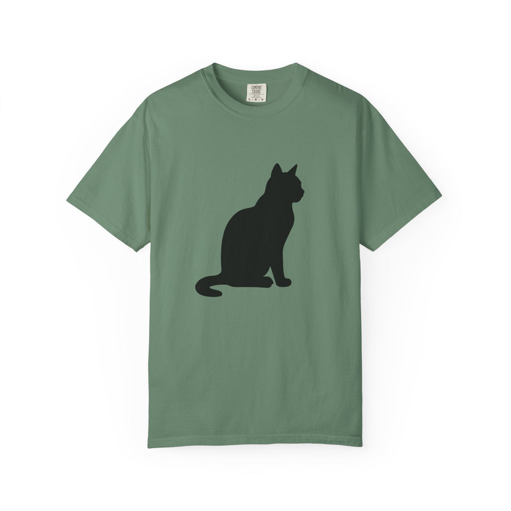 Cat Silhouette T‑Shirt — Minimal Black Kitty Graphic Tee